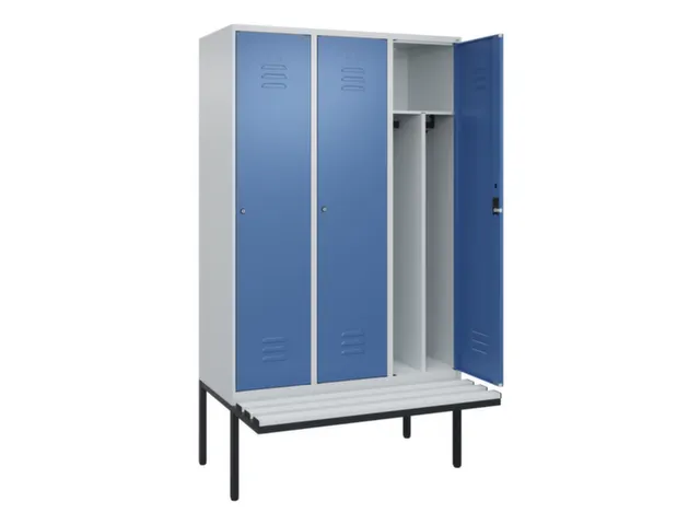 locker voor scheiding van kleding,HxBxD 2120x1200x815mm,3vak