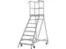 bordestrap,verrijdbaar,bordes H 1,95m,8treden,aluminium,4zwenkwielen
