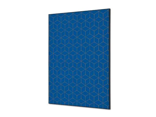 Wanddecoratie Textiel Set A1 Hexagon Blauw-Bruin