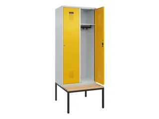 locker met bank,HxBxD 2120x800x815mm,2vak,vak B 400mm,cilinderslot - 1