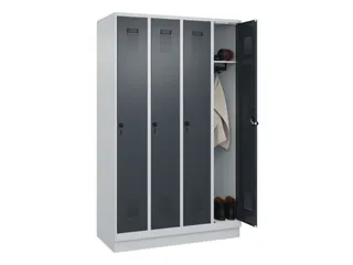 locker,HxBxD 1950x1200x500mm,4vak,vak B 300mm,draaigrendel,sokkel - 1