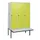 locker met bank,HxBxD 1950x1200x815mm,3vak,vak B 400mm,draaigrendel