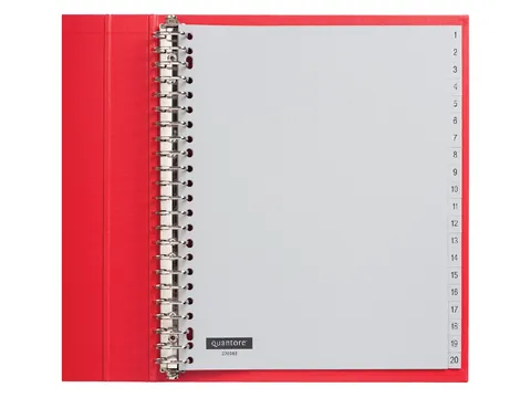 Tabbladen Quantore A4 23-Gaats 1-20 Genummerd Extra Breed Pp