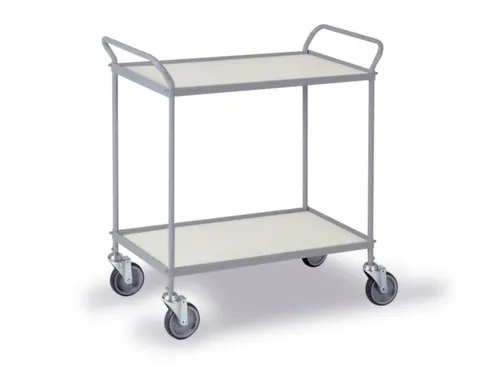 Universele Wagen 150kg 785x425mm 2 Etages Met Beugel Zilvergrijs