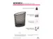 Corbeille à papier Alba Mesh 18 litres, en treillis métallique noir