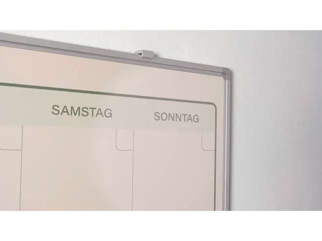 Maandplanner Elegance Duits softline profiel 8mm 90x120cm aluframe