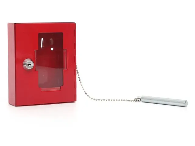 Q-Connect noodsleutelkast 12x4x15cm rood voor 1 sleutel