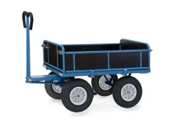 Handtrekwagen 6454P 750kg 1140x740mm hout polyurethaan wielen