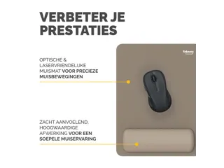 Muismat met polssteun Fellowes Breyta XL zand 21x28cm - 10