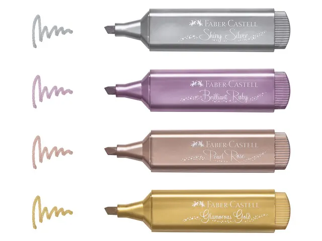 Markeerstift Faber-Castell Metallic etui á 4 stuks