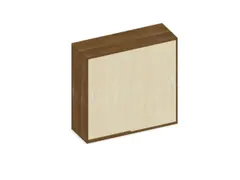 Schuifdeurkast 1150x1200x430mm Romp Noten Decor Front Esdoorn