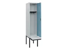 locker met bank,HxBxD 1950x400x815mm,1vak,vak B 400mm,cilinderslot