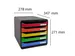 Module de classement Big Box Plus 5 tiroirs Iderama - Arlequin brillan