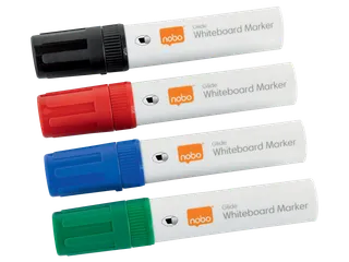 Viltstift Nobo whiteboard Glide schuin assorti 10mm 4st - 1