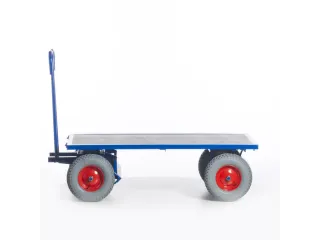 Handtrekwagen 1000kg 1600x800mm Luchtbanden Ral5010 - 1