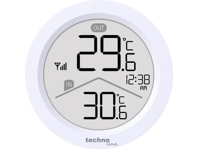 Thermometer Technoline WS 9168 85x85x21 mm wit met 1 buitensensor