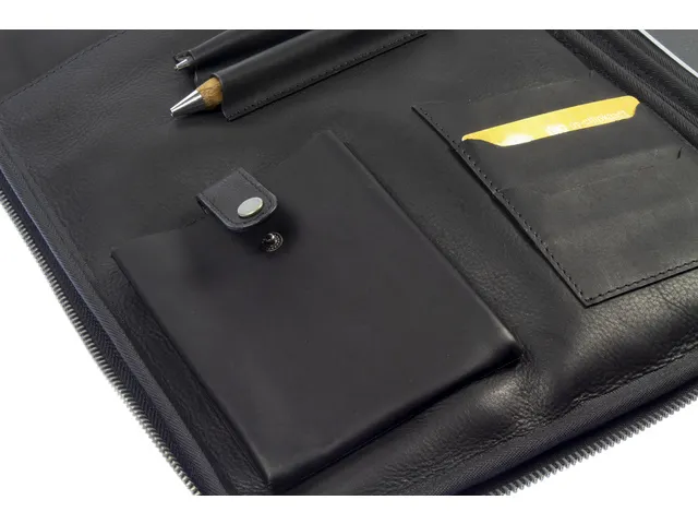 Housse de tablette d'écriture P&S TERRA cuir noir