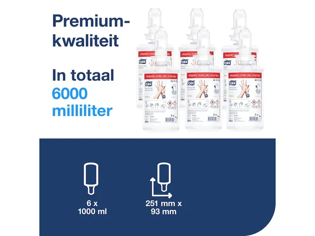 Alcohol gel Tork S4 voor handdesinfectie 1000ml 424103 Voordeelbundel