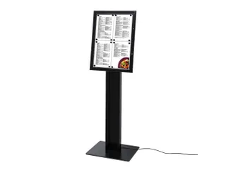 Menustandaard LED Verlicht Zwart 4xA4 - 1