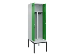 PBM-locker met bank,HxBxD 2120x600x815mm,2vak,vak B 300mm