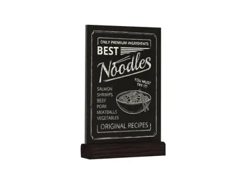 OUTLET Europel Krijtbord Tafelmodel A5 Staand Zwart