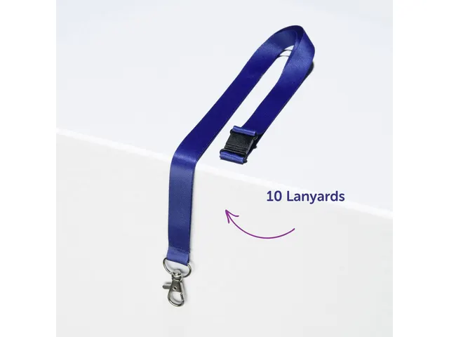 Lanyard Avery rPET blauw 440x15mm met karabijnhaak 10 stuks
