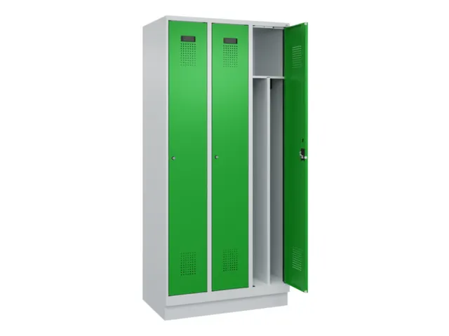 locker voor scheiding van kleding,HxBxD 1950x900x500mm,3vak
