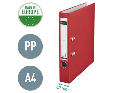 Ordner Leitz 1015 A4 50mm PP rood