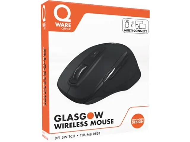 draadloze muis Glasgow, zwart