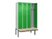 armoire vestiaire avec banc noir et blanc,HxlxP 2120x1200x815mm