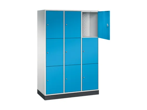 grootvolume-lockersysteem,RAL 7035/RAL 5012,HxBxD 1950x1220x500mm