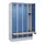 locker met bank,HxBxD 1950x1200x815mm,4vak,vak B 300mm,cilinderslot