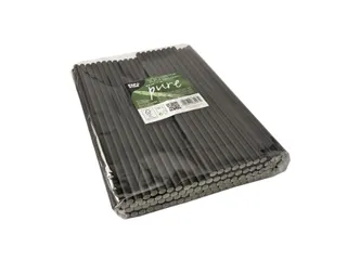 Drinkrietje Papstar 250mm papier zwart 100 stuks - 3