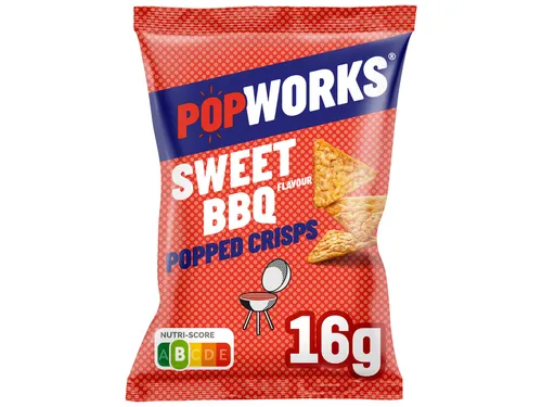 Chips Popworks Sweet BBQ 16gr