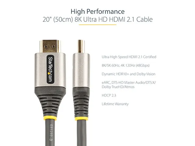 Câble HDMI 2.1 8K 50cm