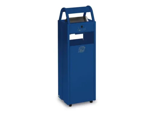 Combi-Asbak 5/35 liter 960x300x250 Blauw Overkapping Verzinkt