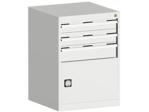 ladekast HxBxD 900x650x650mm 3laden RAL7035 front RAL7035
