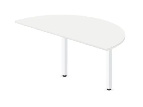 aanbouwtafel,i.h.v.,HxBxD 720-840x1600x800mm,halfrond,Bl-wit