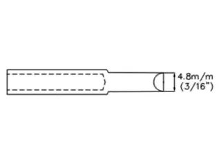 Soldeerpunt - Beitelvorm - 4.8mm (3/16 Inch) - 2