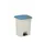 pedaalemmer,1x70l,HxBxD 673x495x412mm,romp PP wit,deksel PP blauw
