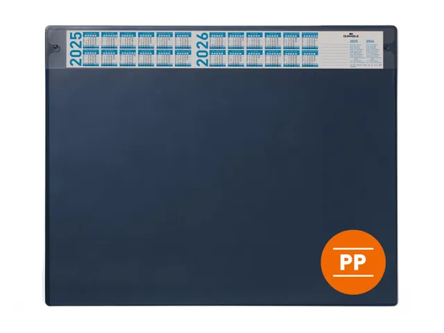 Sous-main calendrier 650x480mm avec couverture PP bleu