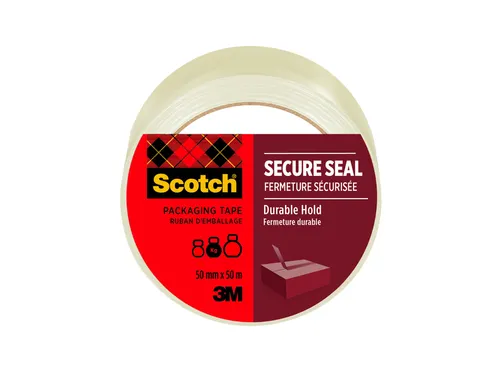 Verpakkingstape Scotch Secure Seal 50mmx50m transparant