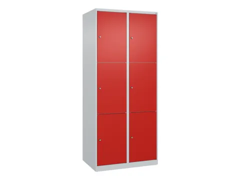 lockerkast,HxBxD 1850x800x500mm,2x3vakken,vak B 400mm,cil.-slot