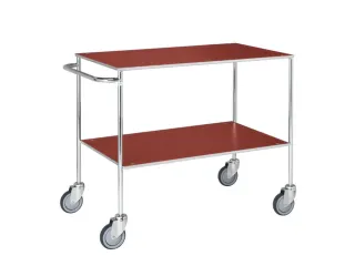 Tafelwagen,Draagverm. 150Kg,2Xstaalplaat,Staaletage,Zilverkleurig - 1