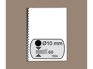 Bindrug Fellowes 10mm 21-rings A4 zwart 100stuks - 3