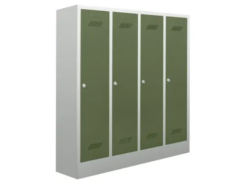 lockerkast v. kinderen,HxBxD 1600x1230x500mm,RAL7035,front RAL6011