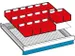 kit de bacs de rangement,18bacs,p. face avant H 100mm tiroir 27x27 E