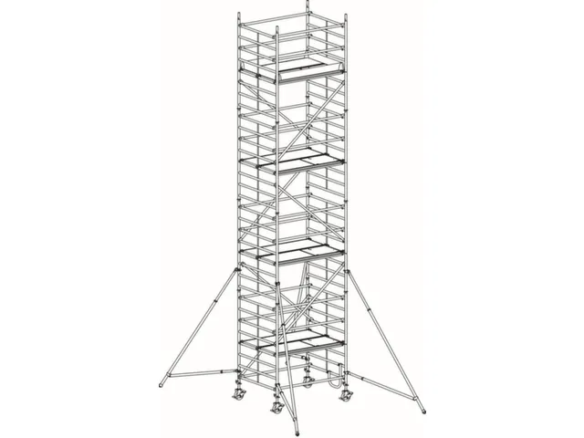 rolsteiger,reik H 9,4m,steiger H 8,64m,4platform(s),m. luik