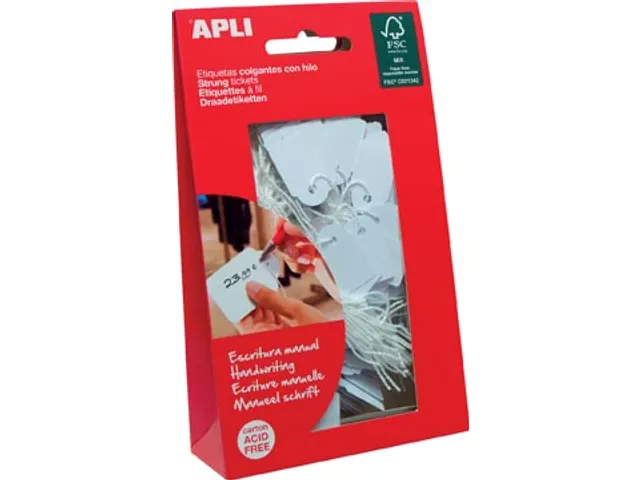Apli 7004 Draadetiketten 7x19mm Wit, Etui Van 200 Stuks