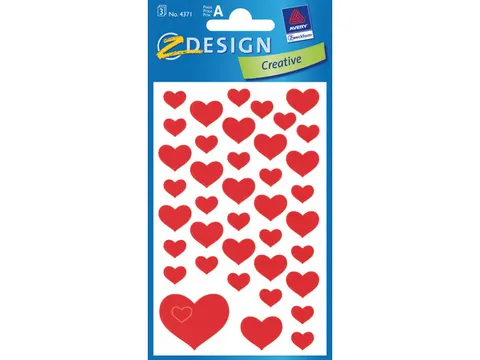 papieretiket Z-design Creative pakje a 3 vel harten
